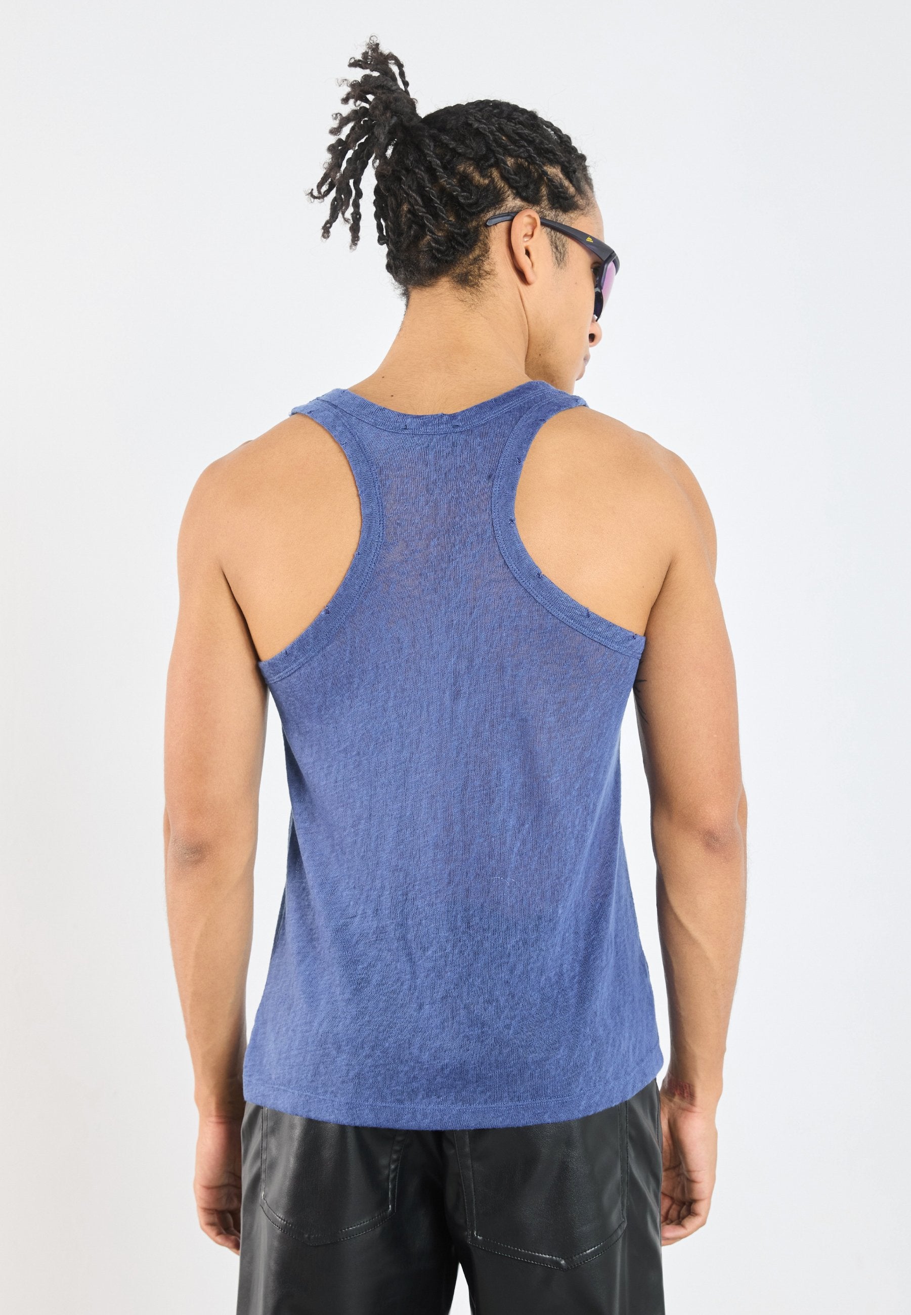 YOURTURN UNISEX SHEER MUSCLE FIT TANK TOP