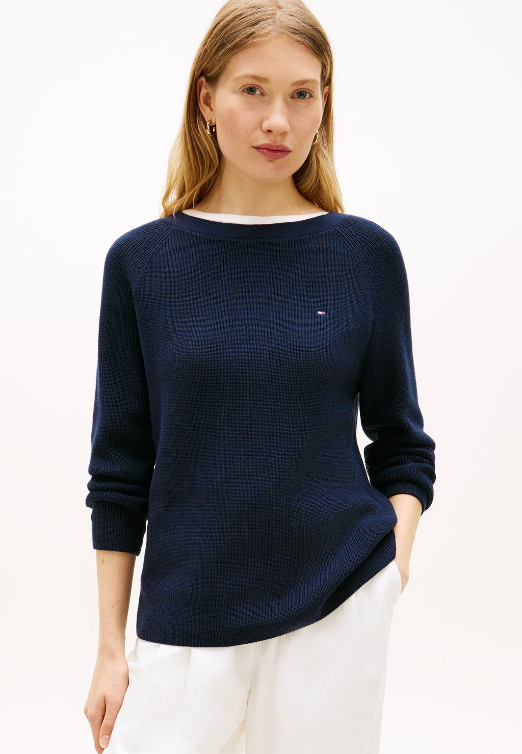 FINE KNIT BOAT NECK JUMPER Media 3