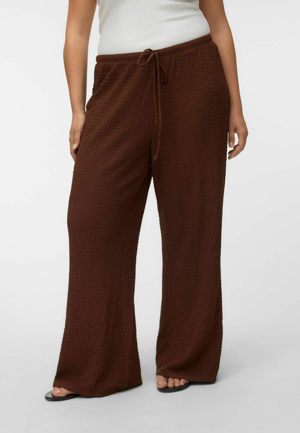 Vero Moda Curve VMANITA High waist - Trousers - cocoa brown