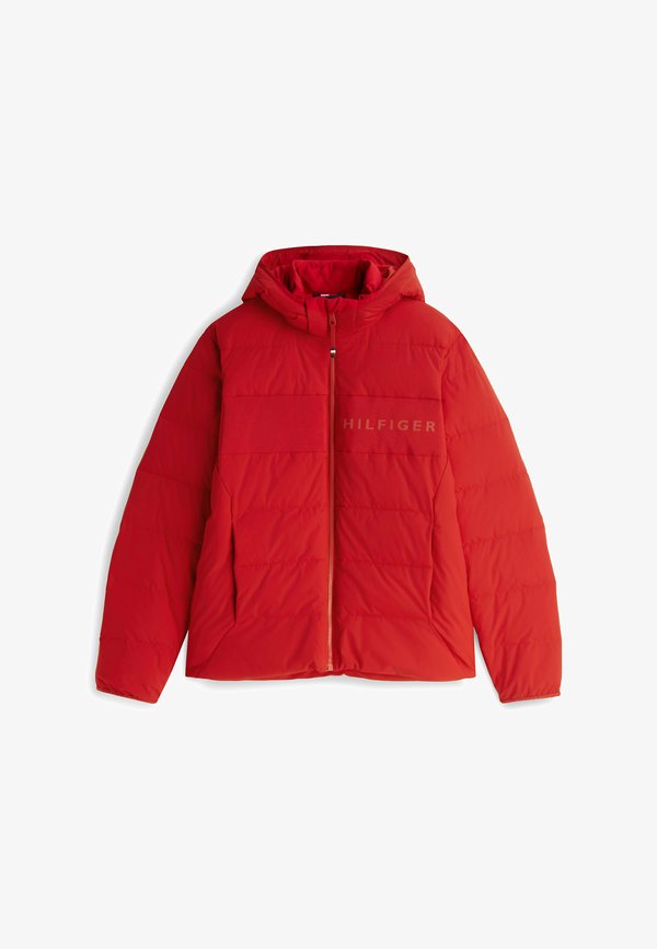 Tommy Hilfiger DETACHABLE HOODED BRANDED PUFFER - Winter jacket - medium red