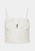 NA-KD ANGLAISE TIE FRONT SINGLET
