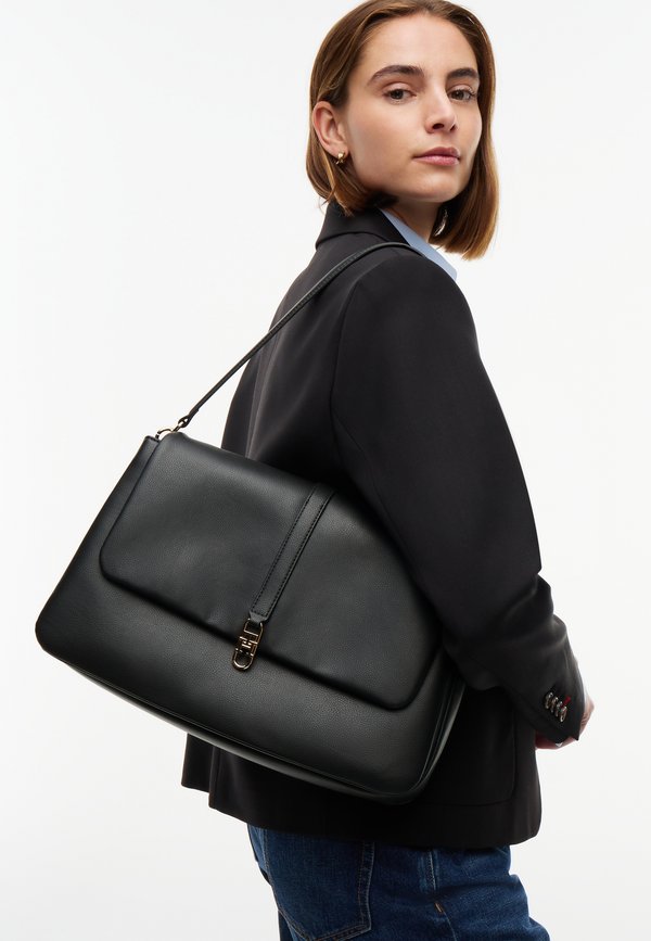 Tommy Hilfiger LIBRE SATCHEL - Handbag - black