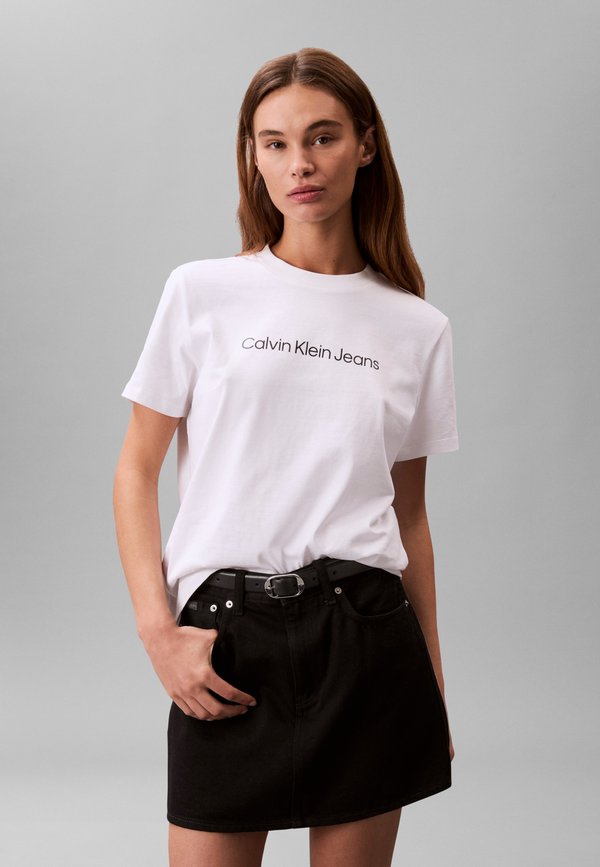 Calvin Klein Jeans LOGO CLASSIC TEE - Print T-shirt - brilliant white
