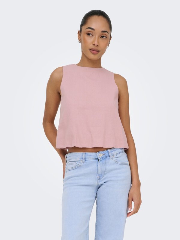 ONLY ONLGOA linen - Blouse - burnished lilac