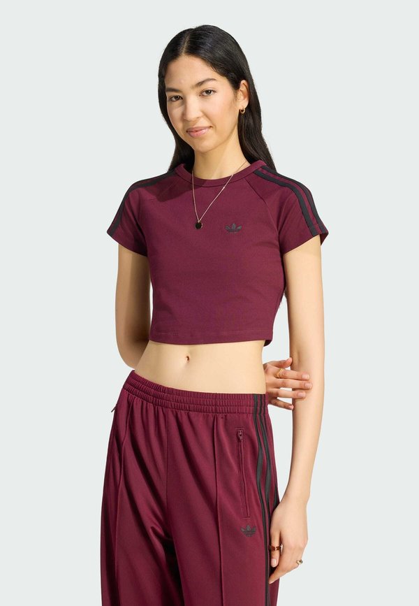 adidas Originals ADIDAS ORIGINALS SST BABY TEE - Print T-shirt - maroon   maroon   black