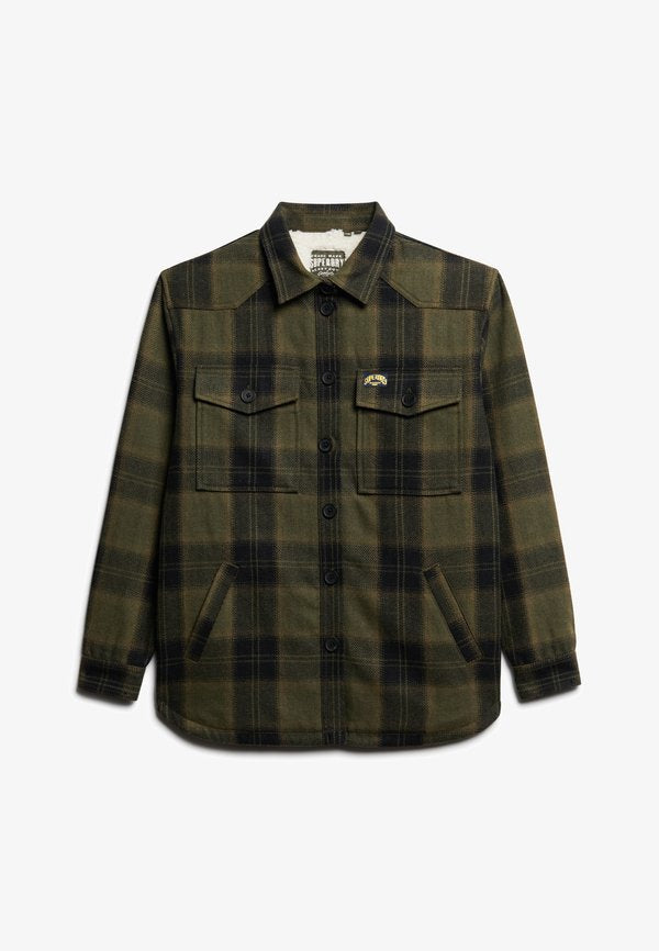 Superdry & Co CHECK OVER - Light jacket - roderick check olive