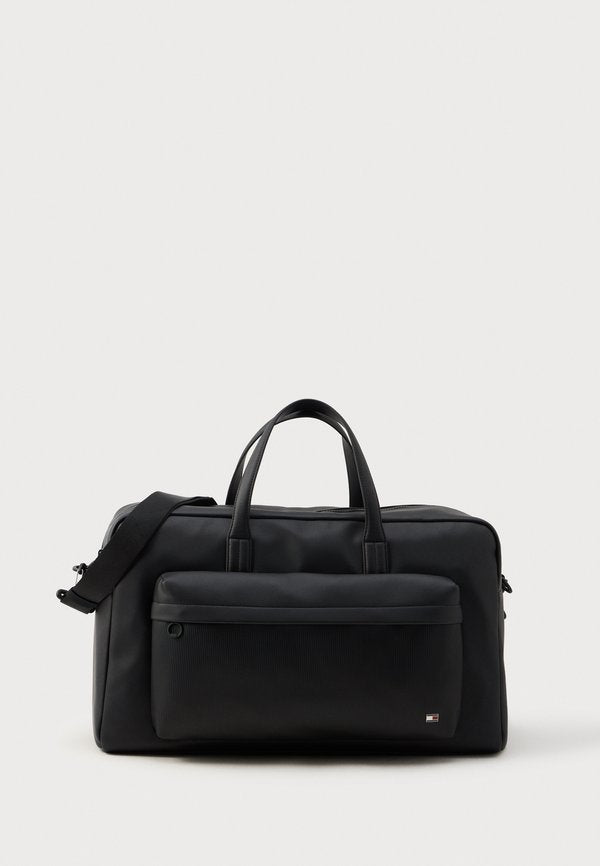 Tommy Hilfiger HILFIGER FLAG RIBBED POCKET DUFFEL BAG - Holdall - black