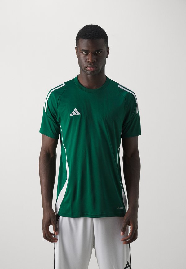 adidas Performance TIRO24 JERSEY - Sports T-shirt - team dark green/white