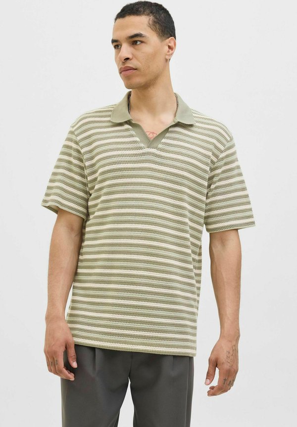 Jack & Jones Striped - Polo shirt - four leaf clover