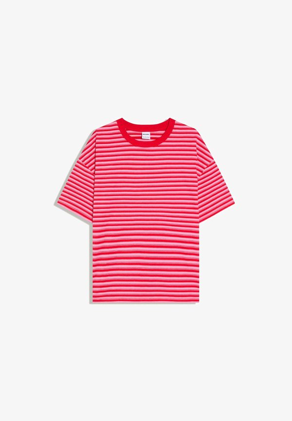 Bershka BOXY FIT PRINTED - T-SHIRT 01156093 - Print T-shirt - light pink
