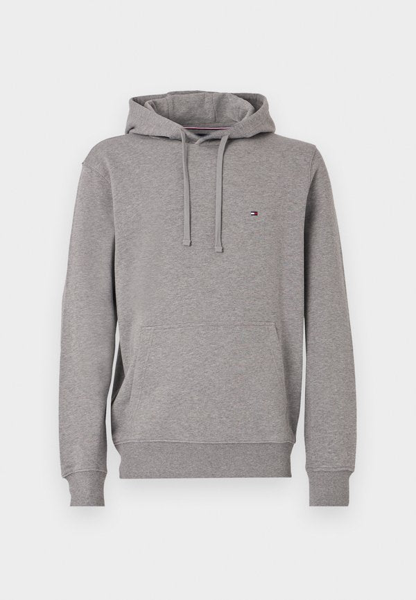 Tommy Hilfiger FLAG EMBROIDERY TERRY DRAWSTRING HOODY - Hoodie - medium grey heather