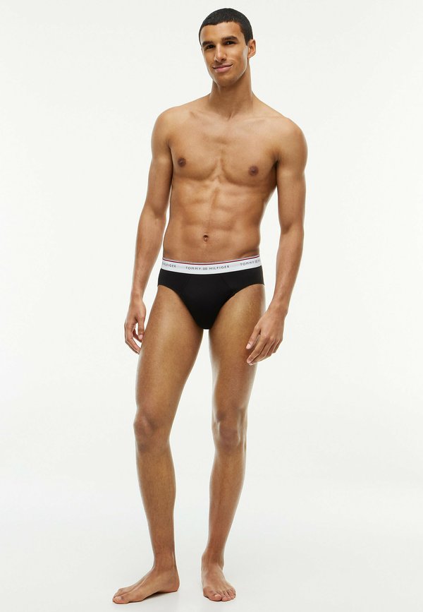 Tommy Hilfiger TOMMY HILFIGER 3-PACK GLOBAL STRIPE LOGO WAISTBAND BRIEFS - Briefs - black black black