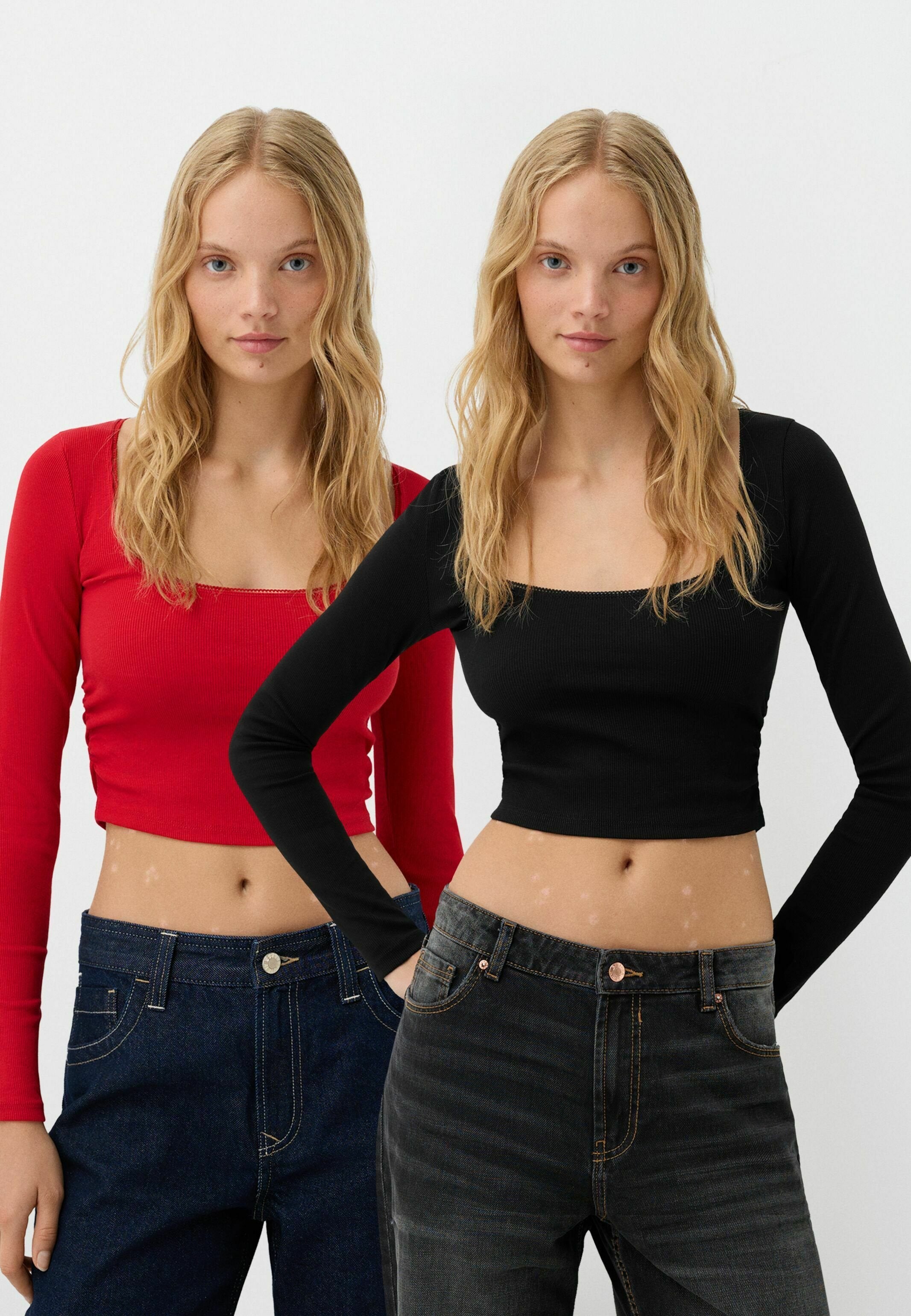 Bershka 2 PACK SCOOP NECK