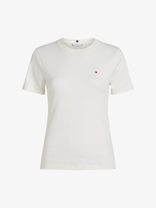 Tommy Hilfiger SLIM FIT - Print T-shirt - ecru