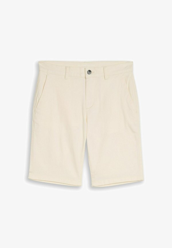TOM TAILOR SLIM CHINO SHORTS - Shorts - gardenia white