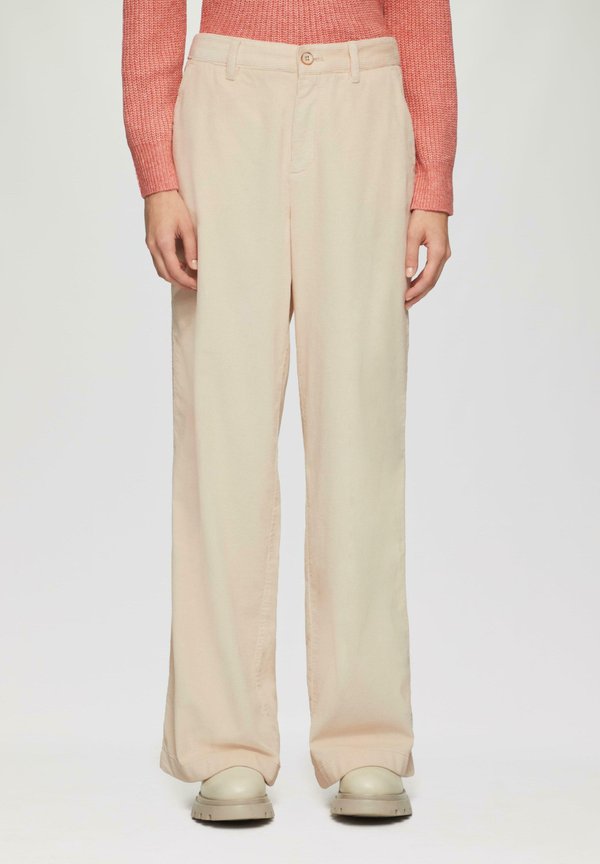 s.Oliver MIT WIDE LEG - Trousers - beige