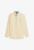 Tommy Hilfiger REGULAR FIT LINEN BLEND BUTTON-DOWN SHIRT - Shirt - sandalwood