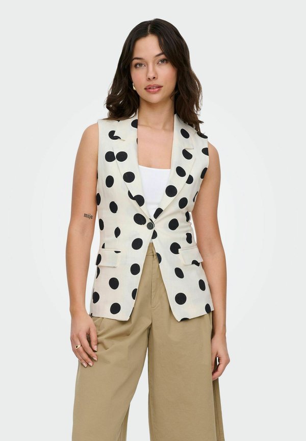 ONLY s ONLVIESTA Linen Tailored Waist - Waistcoat - cloud dancer