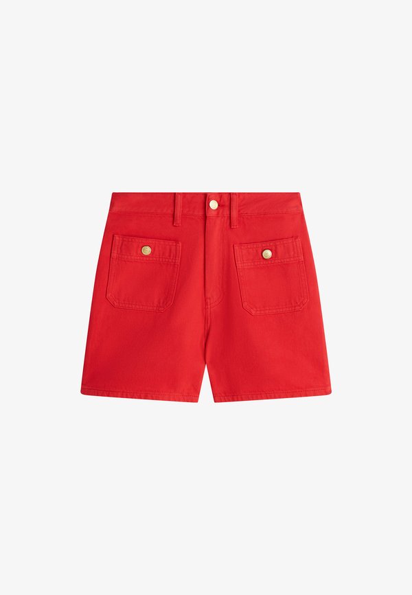Tommy Hilfiger GOLD-TONE BUTTON HIGH RISE DENIM SHORTS - Denim shorts - fireworks