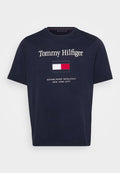 Tommy Hilfiger EMBRO FLAG TEE - Print T-shirt - desert sky