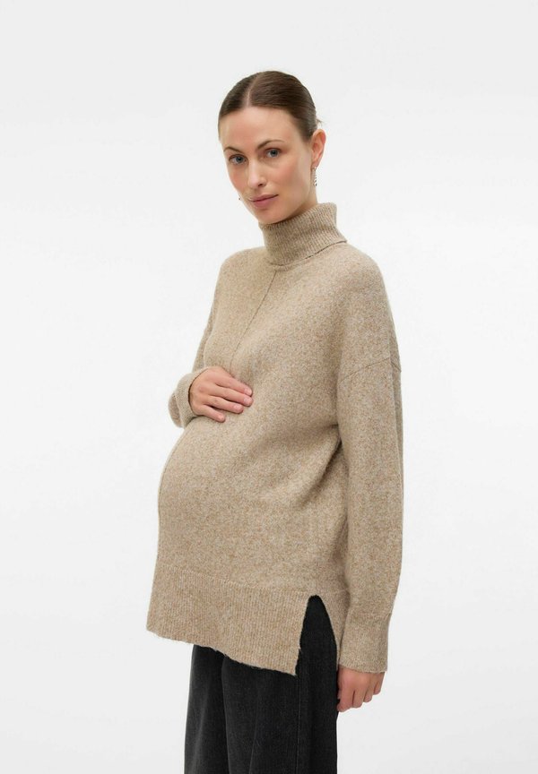 Vero Moda Knitted Regular Fit Roll neck - Jumper - sepia tint