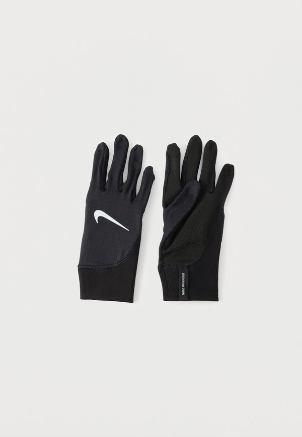 Nike Performance THERMA FIT PACER SPHERE - Gloves - black/ silver-coloured