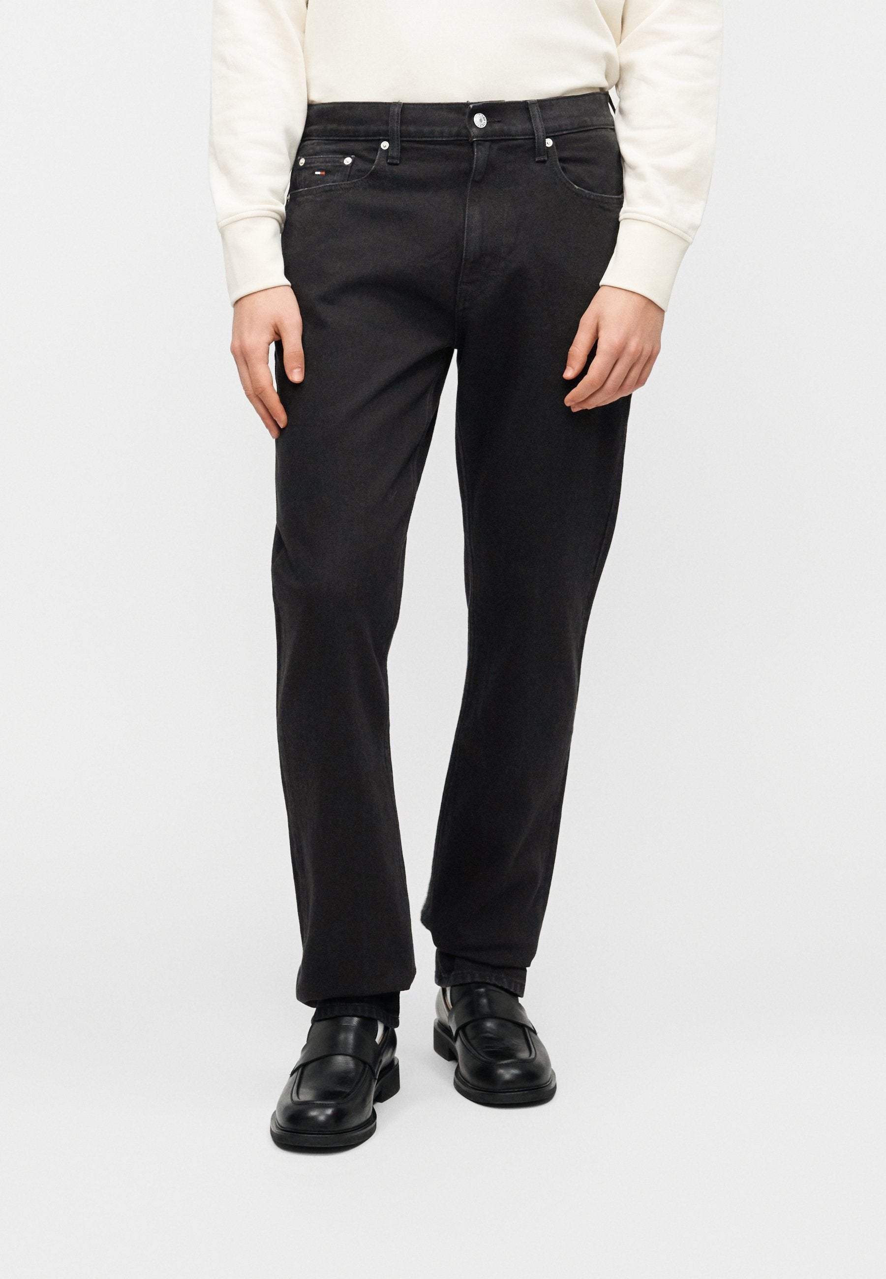 Tommy Jeans RYAN SLIM STRAIGHT LEG BLACK JEANS