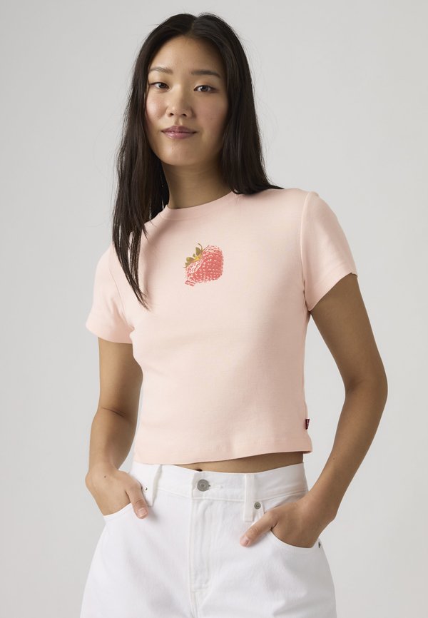 Levi's® ESSENTIAL SPORTY TEE - Print T-shirt - heart strawberry crystal pink