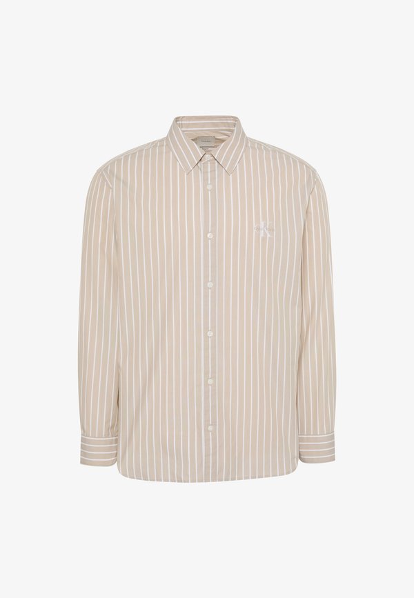 Calvin Klein Jeans STRIPE WASHED - Shirt - plaza taupe