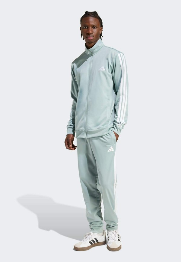adidas Sportswear 3 STRIPES SET - Tracksuit -  sage