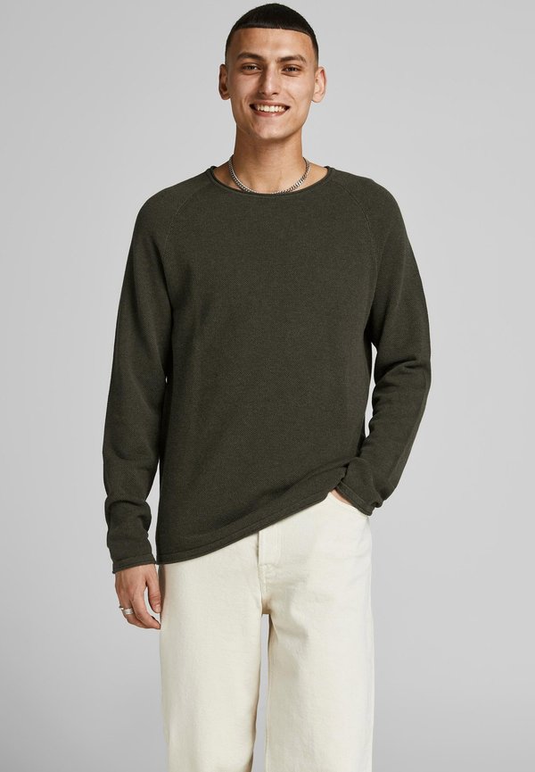 Jack & Jones LANGARM EHILL - Jumper - olive