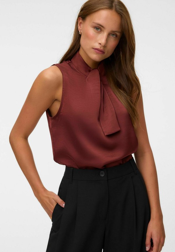 Vero Moda TOP VMARIANA TOP - Blouse - russet brown