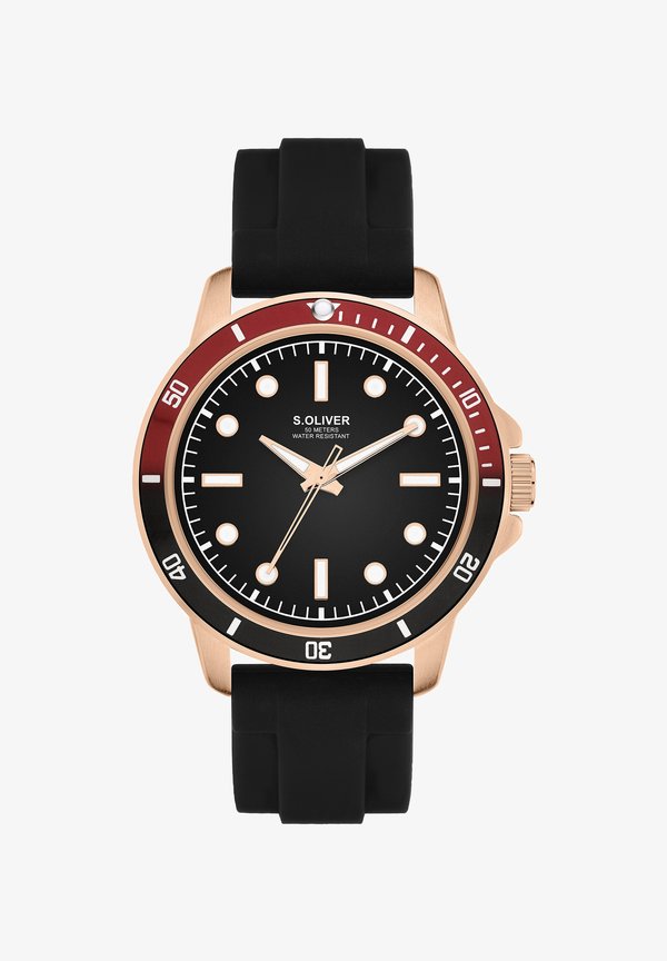 s.Oliver ELEGANT SILICONE - Watch - schwarz