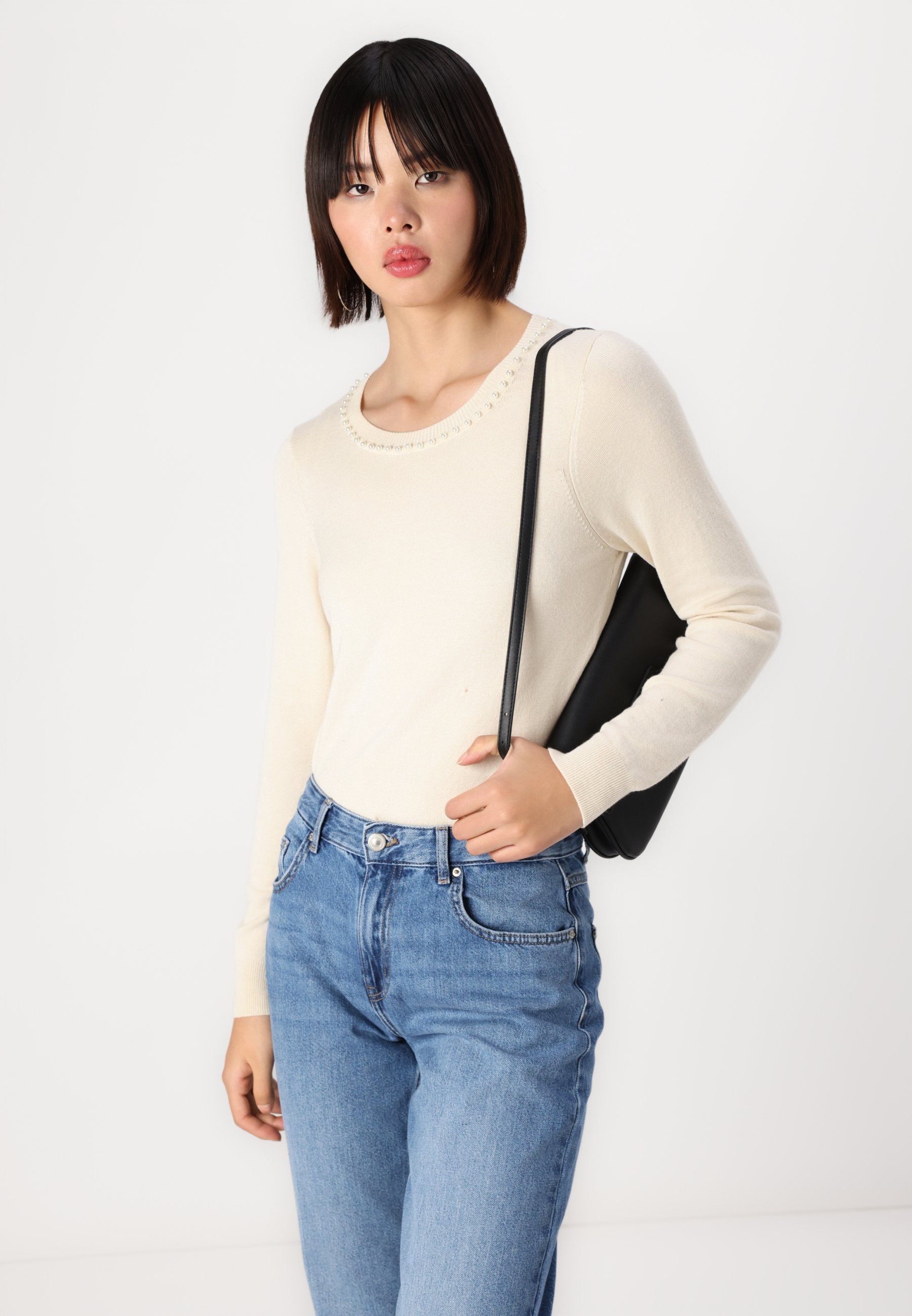 Straight fit ONLLUMI Mid waist Mom Media 5