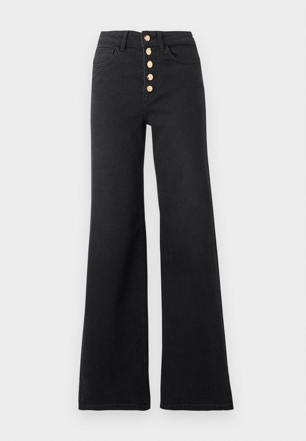 ONLY ONLMADISON BLUSH BUT WIDE  - Relaxed fit jeans - washed black