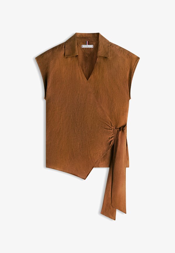 Tommy Hilfiger PURE WRAP KNOT  - Blouse - legacy brown
