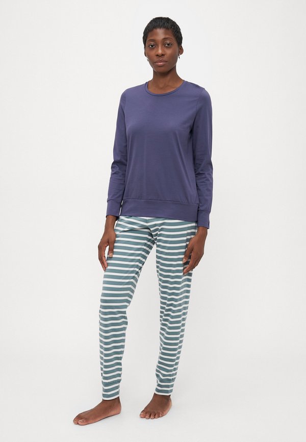 Schiesser SCHLAFANZUG LANG - CASUAL ESSENTIALS SET