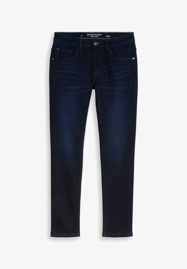 TOM TAILOR TTTROY SLIM JEANS - Slim fit jeans - blue black denim