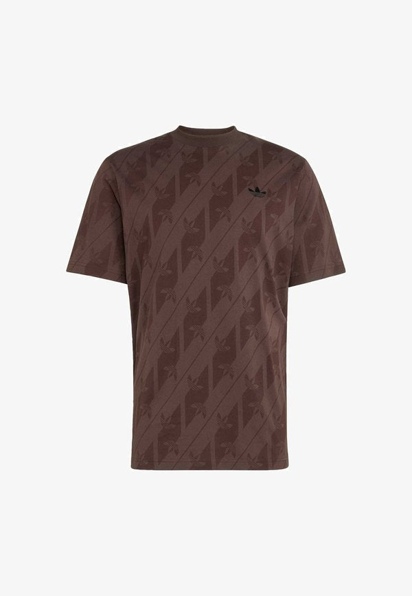 adidas Originals MONOGRAM AOP TE - Print T-shirt - aurora coffee