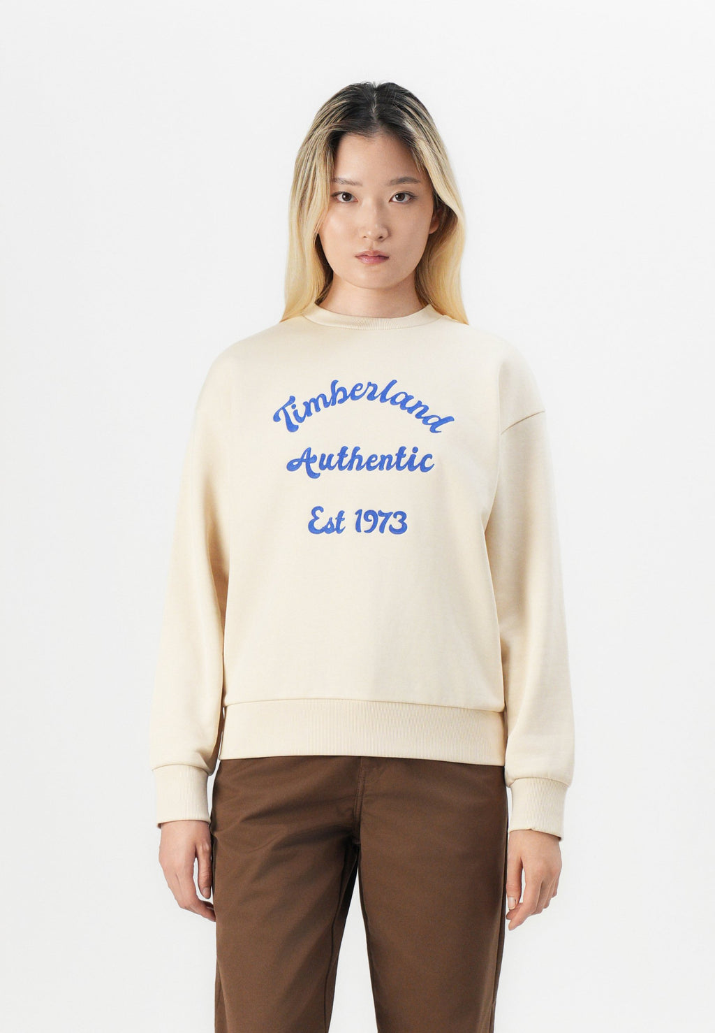 Timberland BRUSHED BACK CHEST GRAPHIC CREW