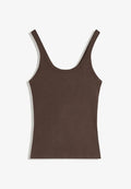 Bershka RIBBED STRAPPY - TOP - Top - brown