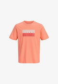 Jack & Jones T- - Print T-shirt - persimmon