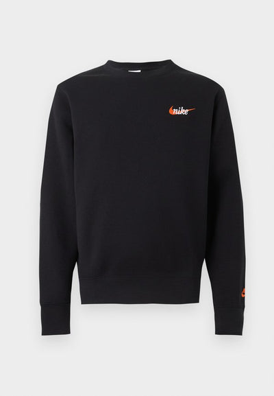 Nike Sportswear CLUB CREW - Sweatshirt - black/safety orange/white