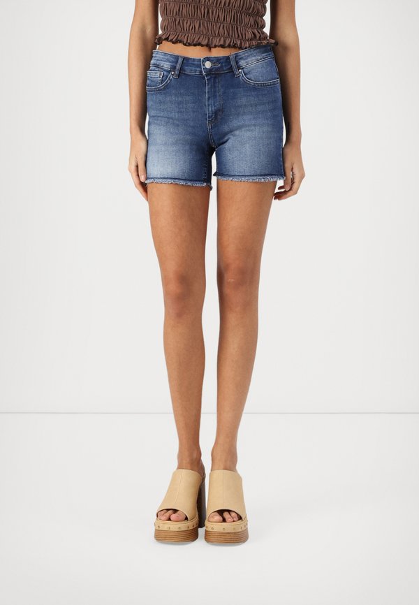 ONLY ONLBLUSH - Denim shorts - dark blue denim
