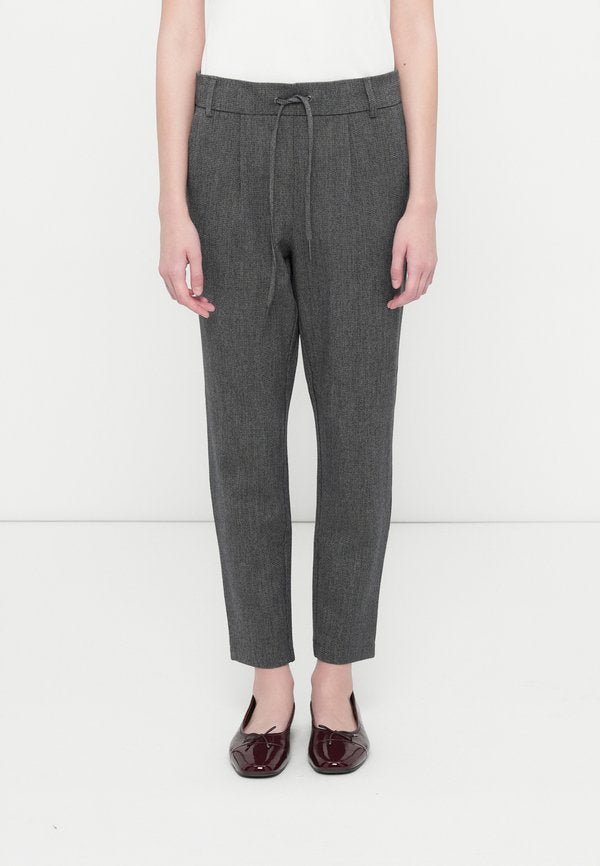 ONLY Classic ONLPOPTRASH-ELISE Regular Fit - Trousers - dark grey melange