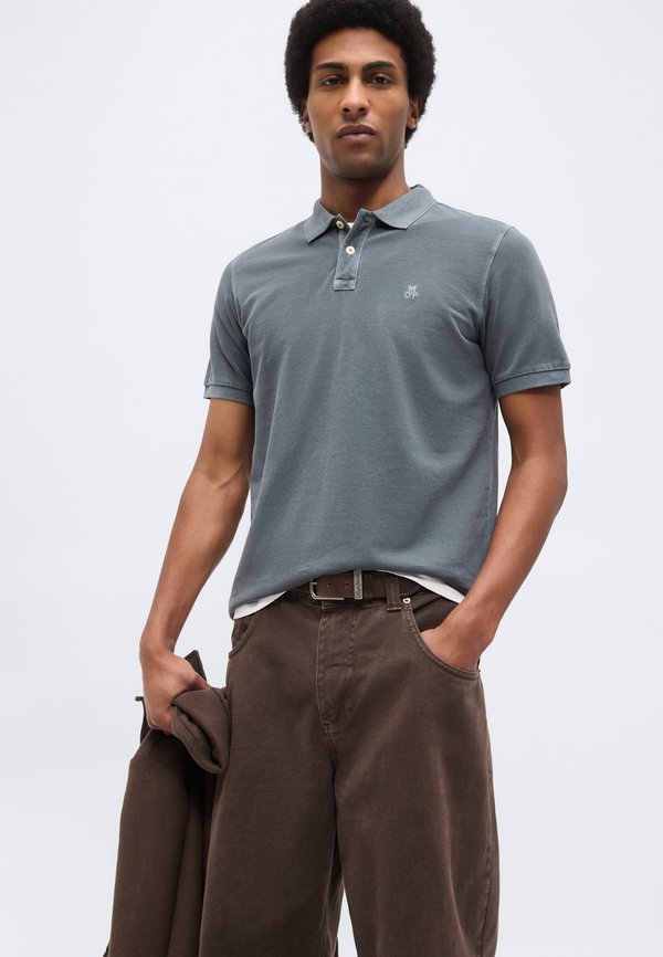Marc O'Polo SHORT SLEEVE SLITS AT HEM EMBROIDERY