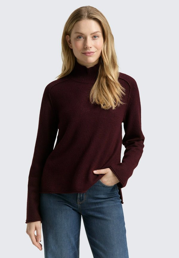 TOM TAILOR LOOSE FIT - Jumper - dark red mélange