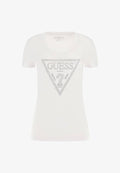 Guess LOGO-DREIECK - Print T-shirt - weiß