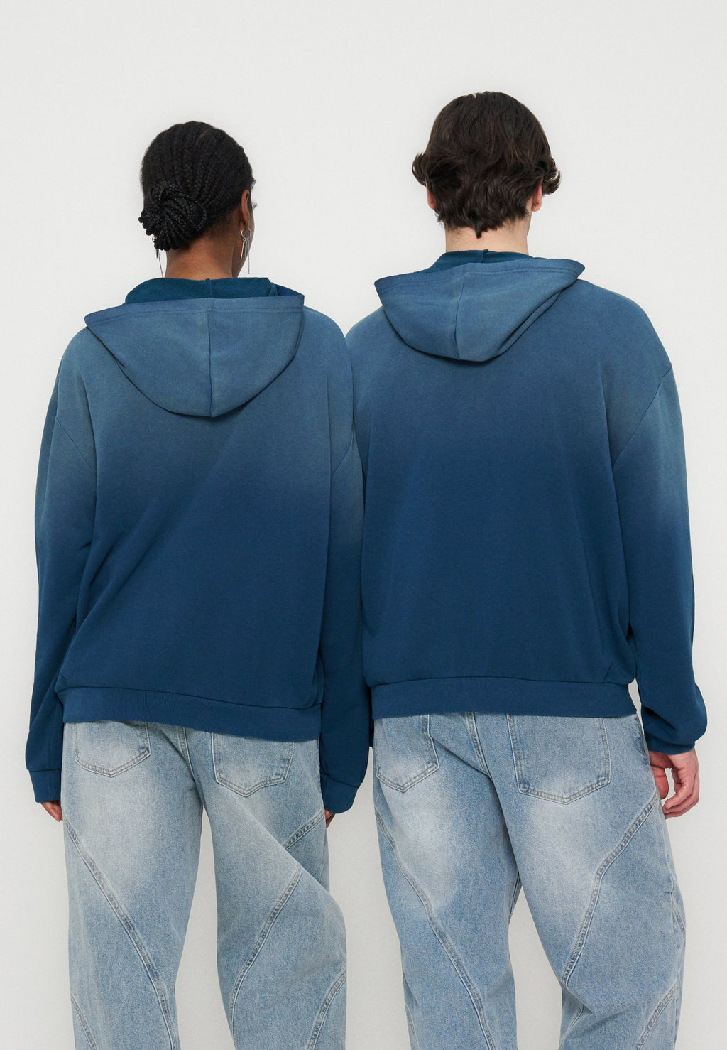 YOURTURN WASHED UP ZIP-UP HOODIE