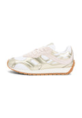 MIXED TEXTURE METALLIC TRAINERS WITH LEATHER Media 1